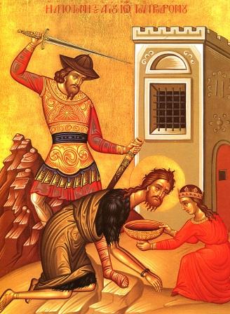 The beheading of St John the Baptist. 
