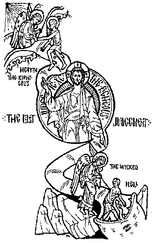 Line Drawing of the Last Judgment