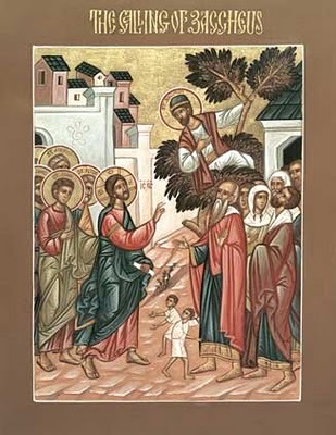 Icon of Zacchaeus and Christ