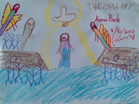 Child's drawing of Theophany