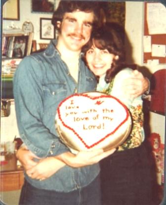 A long time ago( probably 1980), Matushka Marina and Priest Seraphim in college. This picture is in his bible which he carried around everywhere at that time. Our custom to this day is to have a heart shaped cake on Valentine's day like this. i-love-you-with-the-love-of-my-lord.jpg