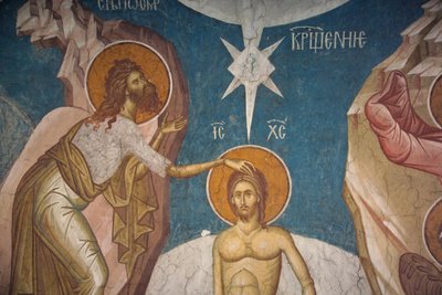 Baptism of the Lord - detail from Decani Monastery. https://www.orthodox.net//ikons/feasts-of-the-lord-theophany-03-detail-decani-monastery.jpg from http://www.srpskoblago.org/Archives/Decani/exhibits/Collections/GreatFeasts/CX4K1728_l.html