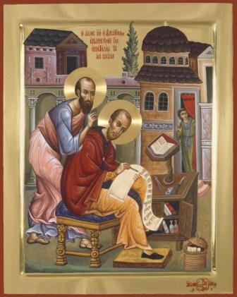 St John Chrysostom with the Apostle Paul https://www.orthodox.net//ikons/john-chrysostom-02-with-apostle-paul.jpg