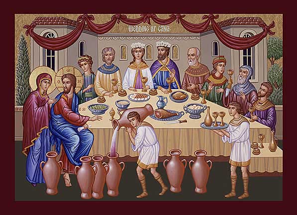 The Miracle at the Wedding at Cana. https://www.orthodox.net//ikons/miracle-wedding-feast-of-cana-01.jpg
